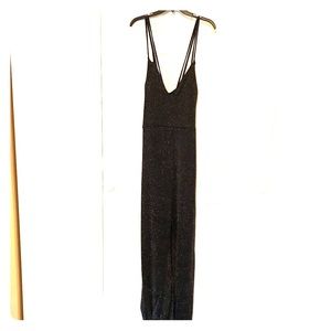 NWT Plus Size Metallic Black Wide Leg Jumpsuit